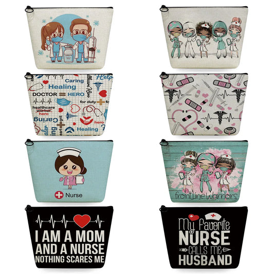 Nurse Life Makeup & Toiletry Pouch – Fun Travel Organizer with Playful Healthcare Designs