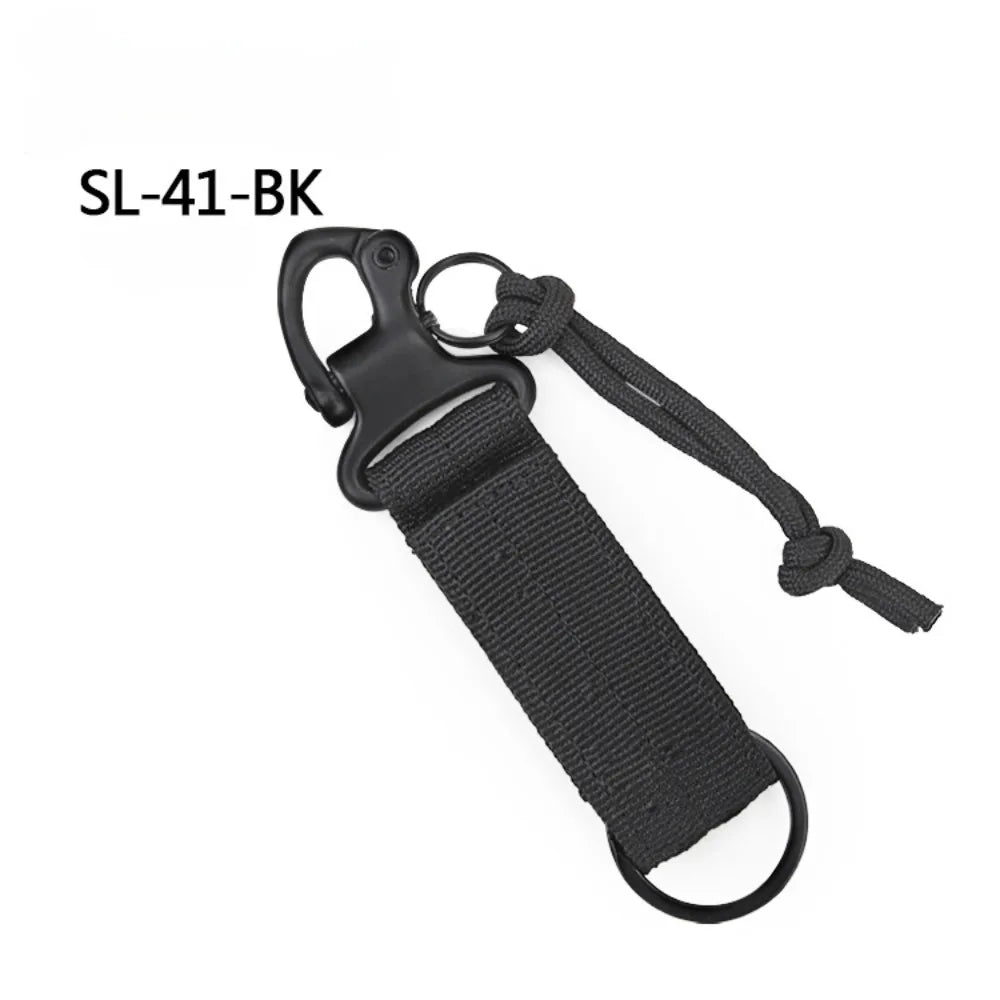 Tactical Keychain Carabiner Clip Holder Webbing Buckle Key Hooks Camping Waist Belt Keeper Utility Hanger Hook Outdoor Tool