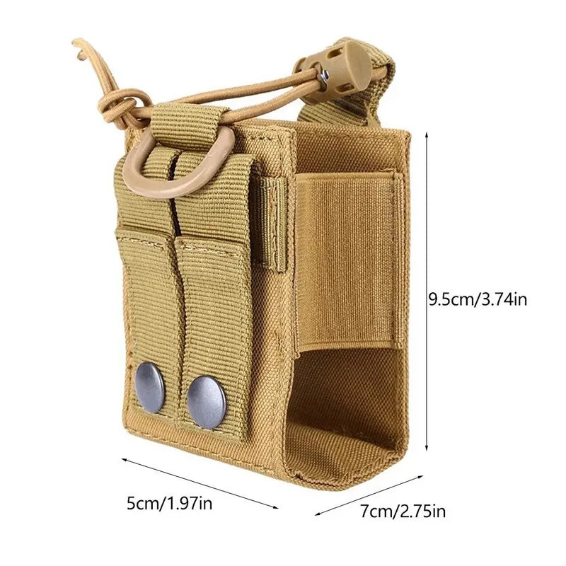 Compact and Durable Portable Tactical Molle Radio Walkie Talkie Pouch: Your Essential Interphone Holster for On-the-Go Communication