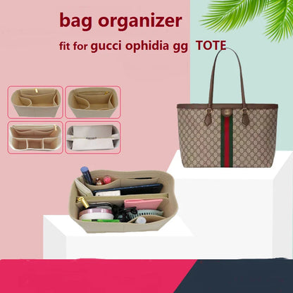 Bag Organizer Insert for Gucci Ophidia GG Small, Medium & Large Tote – Divider Shaper Protector Compartment