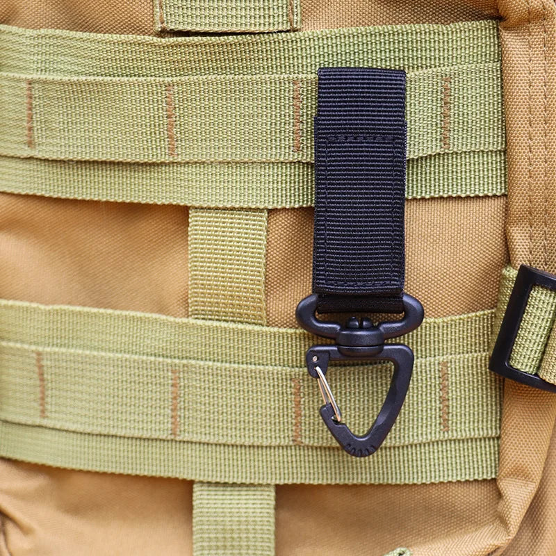 Tactical Carabiner Hook: Heavy-Duty Nylon Clip for Outdoor Hiking Climbing Molle Webbing