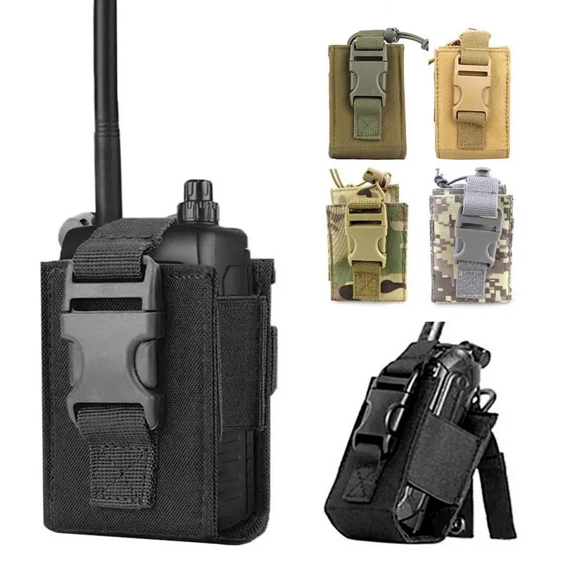 Compact and Durable Portable Tactical Molle Radio Walkie Talkie Pouch: Your Essential Interphone Holster for On-the-Go Communication