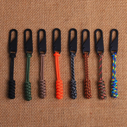 Paracord Zipper Pullers 5-Piece Set High-Quality: Durable Braided Cord Backpack Accessories