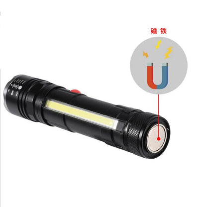 Powerful LED Flashlight with Magnet - Portable Rechargeable Auto Repair Light with Waterproof Torch