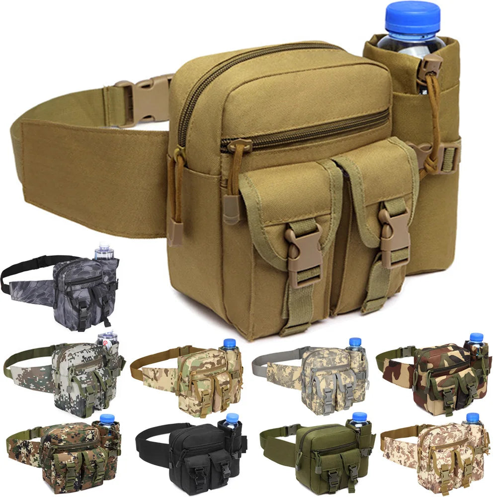 Military Tactical Waist Gun Bag Belt: Essential Molle Webbing Pouch for Outdoor Operations | 2 Styles