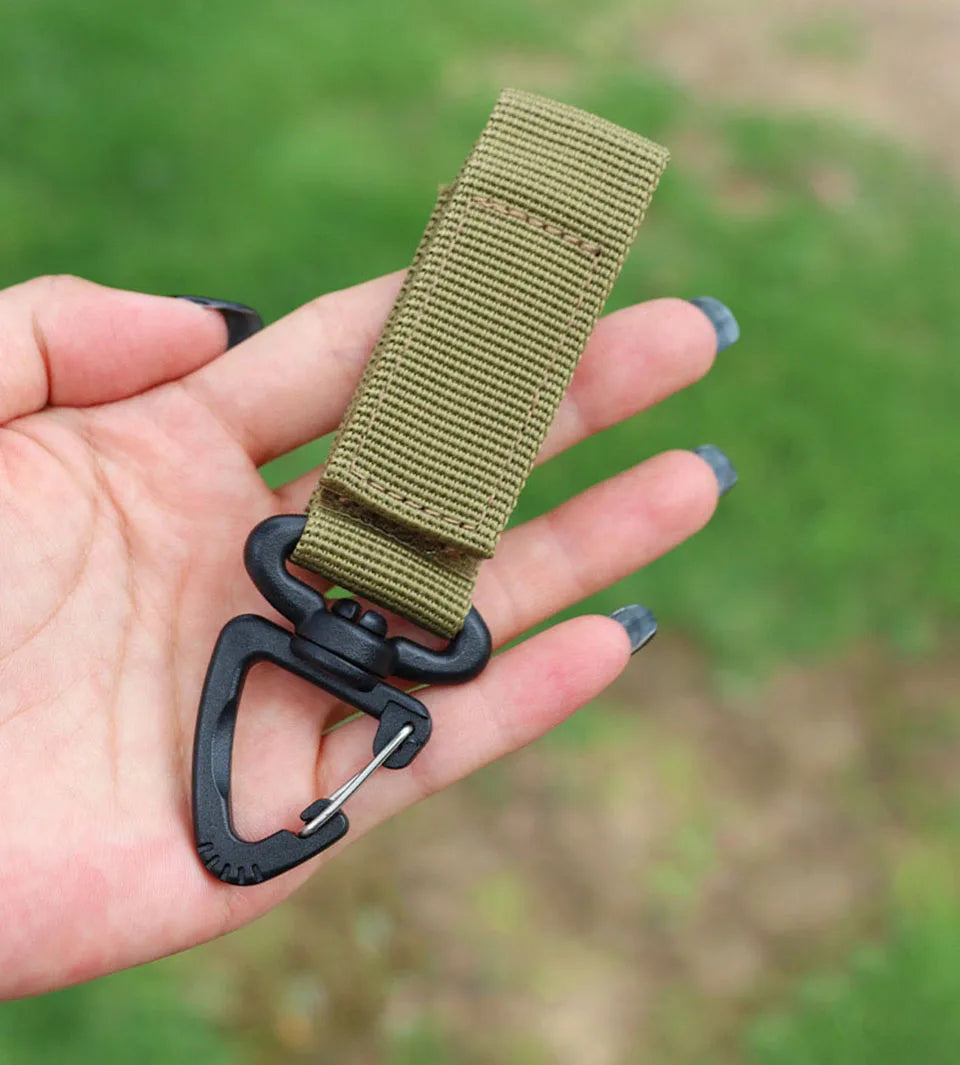 Tactical Carabiner Hook: Heavy-Duty Nylon Clip for Outdoor Hiking Climbing Molle Webbing