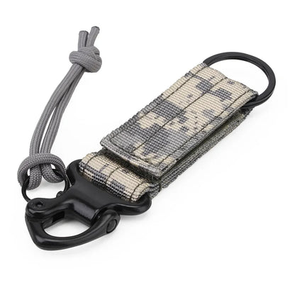 Tactical Keychain Carabiner Clip Holder Webbing Buckle Key Hooks Camping Waist Belt Keeper Utility Hanger Hook Outdoor Tool