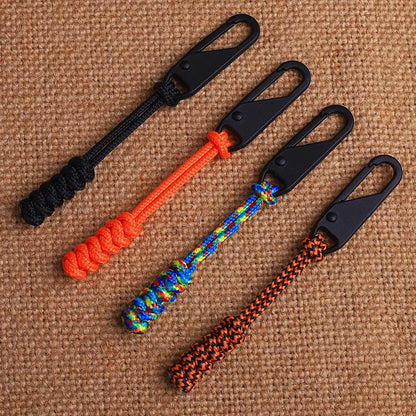 Paracord Zipper Pullers 5-Piece Set High-Quality: Durable Braided Cord Backpack Accessories