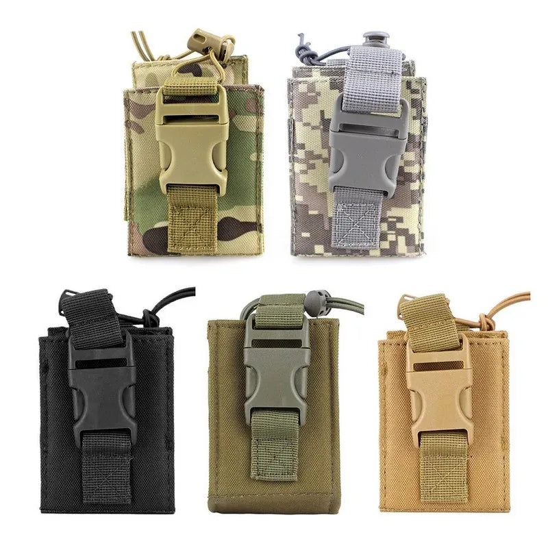 Compact and Durable Portable Tactical Molle Radio Walkie Talkie Pouch: Your Essential Interphone Holster for On-the-Go Communication