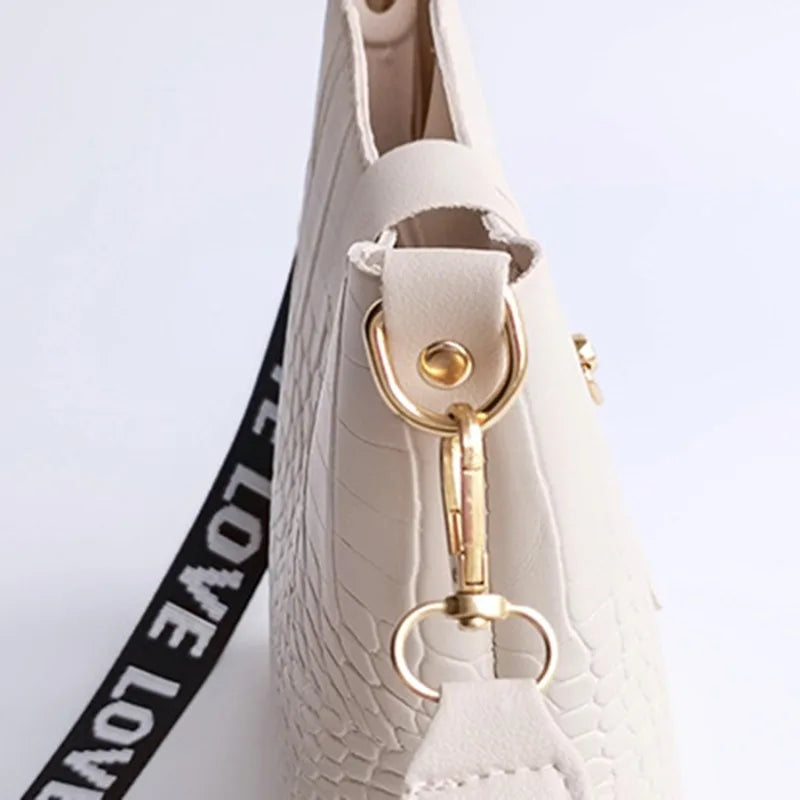 Crocodile Messenger Bags For Women Luxury High Quality Ladies Handbags Bucket Bag Pu Leather Crossbody Shoulder Bag Female