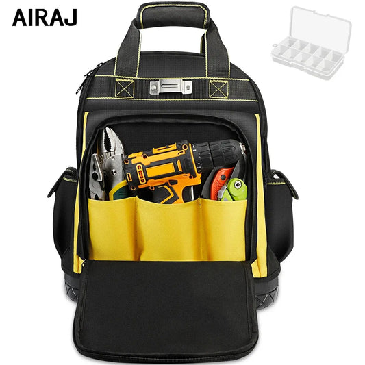 Heavy Duty Tool Backpack with Rubber Base perfect for Construction Plumbers Iron Workers Electricians and more!