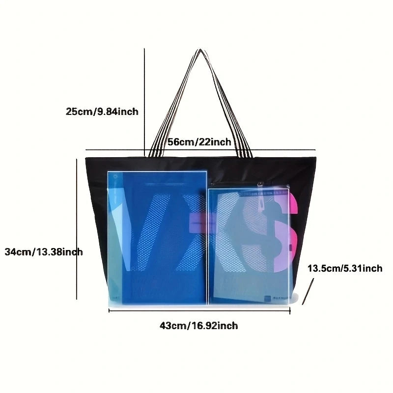 Trendy Waterproof Shoulder Tote: VXS Women's Beach & Travel Bag