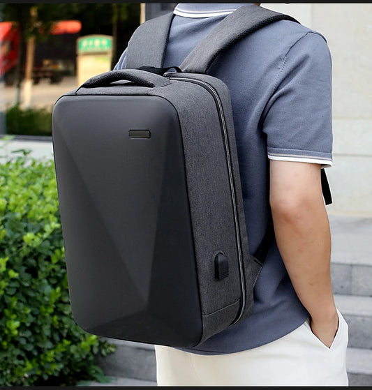 Urban Navigator: Multifunctional Waterproof Business Backpack with USB Charging