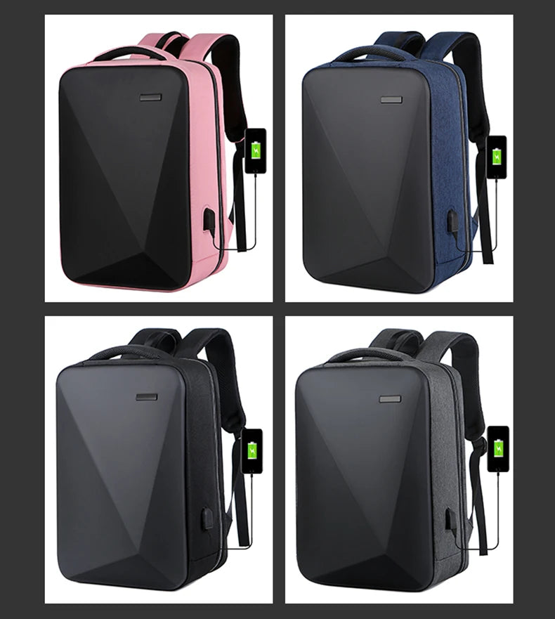 Urban Navigator: Multifunctional Waterproof Business Backpack with USB Charging