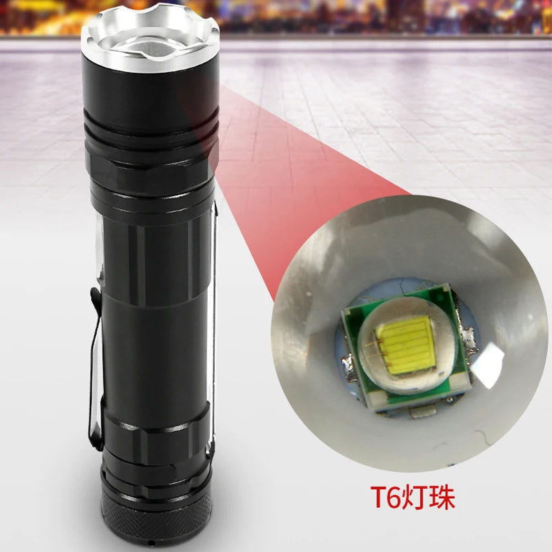 Powerful LED Flashlight with Magnet - Portable Rechargeable Auto Repair Light with Waterproof Torch