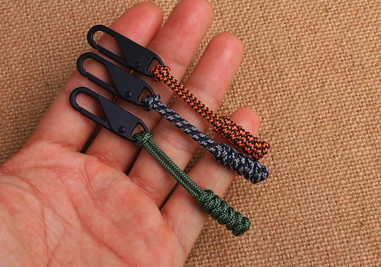 Paracord Zipper Pullers 5-Piece Set High-Quality: Durable Braided Cord Backpack Accessories